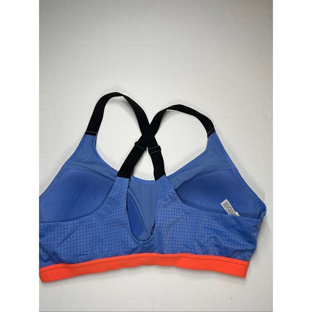 Victoria Secret Sport Blue & Orange Racerback Sports Bra Size 36B Padded Mesh - Picture 2 of 6